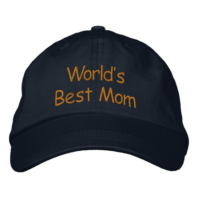World's Best Mom Embroidered Hat (Front)
