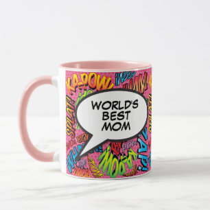 World's Best Mom Fun Comic Book Mug