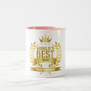 World's Best Mom Gold Two-Tone Coffee Mug
