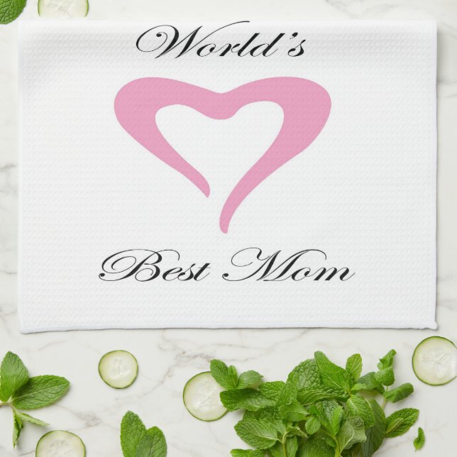 World's Best Mom Kitchen Towel (Folded)