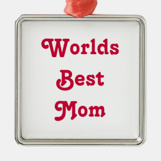 Worlds Best Mom Medal hanging ornament