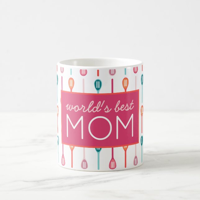 World's Best Mom Modern Kitchen Coffee Mug (Center)