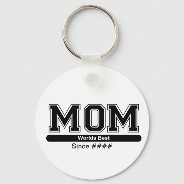 Worlds Best Mom Mothers Day Keychain (Front)