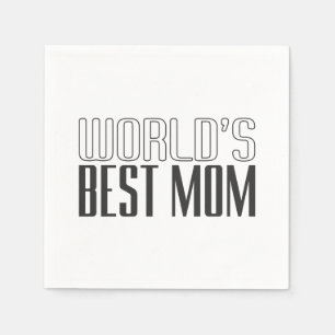 World's Best Mom Mother's Day   Paper Napkin