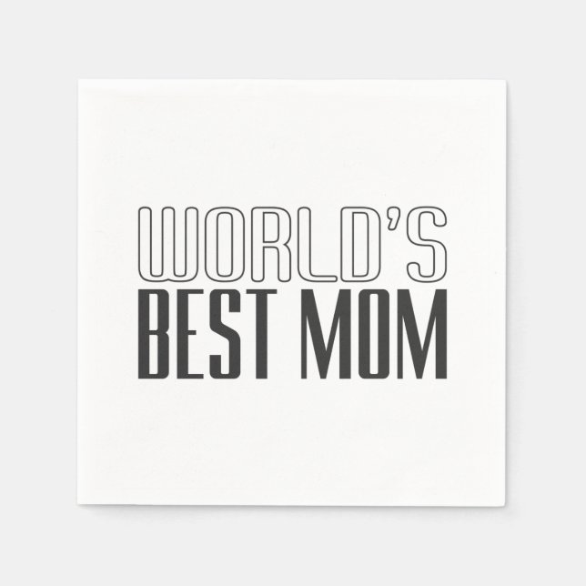 World's Best Mom Mother's Day | Paper Napkin (Front)