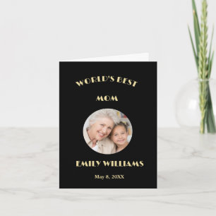 World's Best Mom Mother's Day Photo Personalize Card
