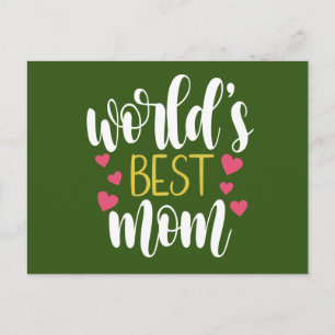 World's Best Mom Mother's Day   Postcard