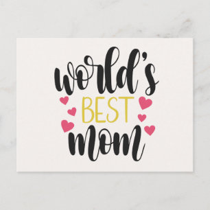 World's Best Mom Mother's Day   Postcard