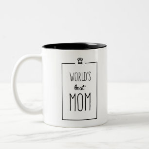 World's Best Mom Mug, Mother's Day Gift Two-Tone Coffee Mug