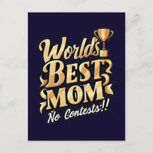 world's best mom no contest postcard