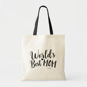 WORLD'S BEST MOM Personalized Custom Name Tote Bag