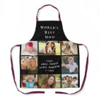 World's Best Mom Photo Collage Black
