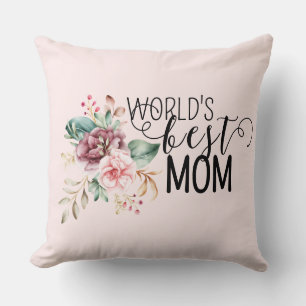 World's BEST Mom Pillow Mother's Day Gift