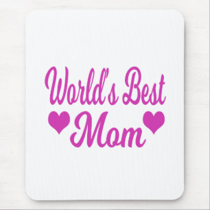 World's Best Mom Pink Mouse Pad
