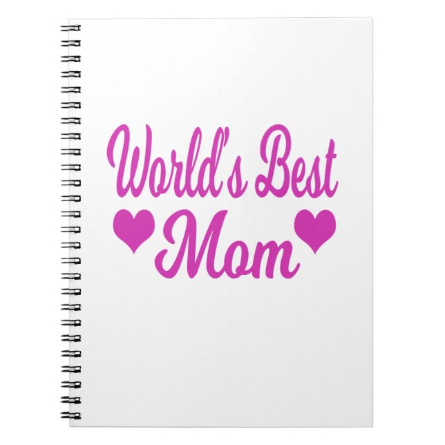 World's Best Mom Pink Notebook (Front)