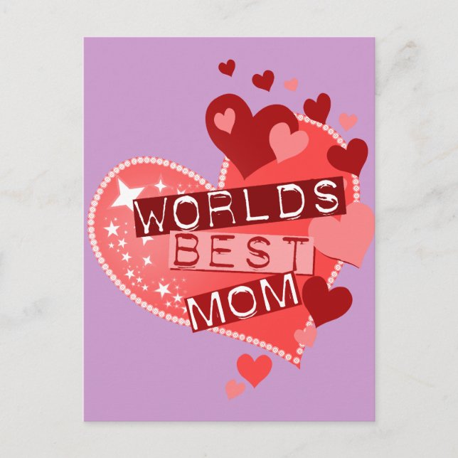 World's Best Mom Postcard (Front)