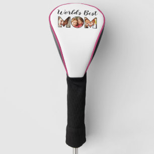 World's Best Mom Quote 3 Photo Collage Golf Head C Cover