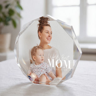 World's Best Mom Since 20XX Modern Photo Block