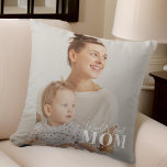 World's Best Mom Since 20XX Modern Photo Throw Pillow<br><div class="desc">This simple and modern design is composed of sans serif and playful cursive typography and add a custom photo.</div>