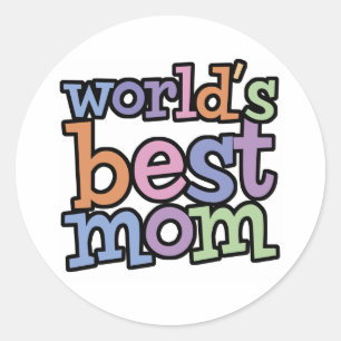 Worlds Best Mom T-Shirts & Gifts Classic Round Sticker