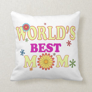 World's Best Mom Throw Pillow