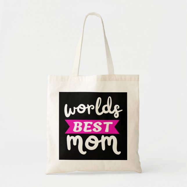 worlds best mom tote bag (Front)