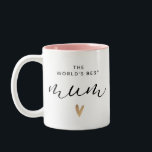 Worlds Best Mom  Two-Tone Coffee Mug<br><div class="desc">Celebrate mom's love with our delightful "World's Best Mom" Mug. The elegant inscription and high-quality construction make it the perfect heartfelt gift. Show your appreciation with our exceptional mug design.</div>