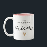 Worlds Best Mom  Two-Tone Coffee Mug<br><div class="desc">Celebrate mom's love with our delightful "World's Best Mom" Mug. The elegant inscription and high-quality construction make it the perfect heartfelt gift. Show your appreciation with our exceptional mug design.</div>