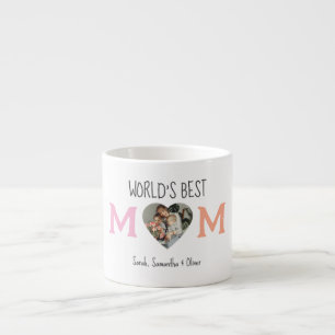 World's Best Mom with Photo & Custom Text    Espresso Cup