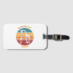 Worlds Best Mommy, Giraffes Luggage Tag