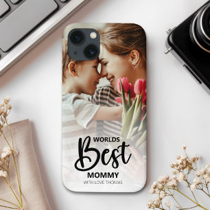Worlds Best Mommy   Modern Photo Gift for Mom iPhone 13 Case