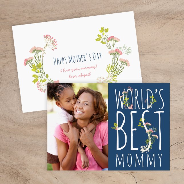 World's Best Mommy Mother's Day Photo Card (Creator Uploaded)