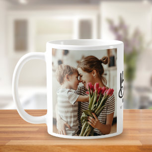 Worlds Best Mommy Photo with White Writing Coffee Mug