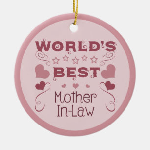 World's Best Mother-In-Law Ceramic Ornament
