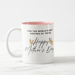Worlds Best Mother Of Twins-Mothers Day Two-Tone Coffee Mug