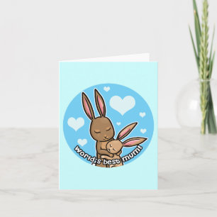 Worlds best Mum Bunny Card