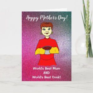 World's Best Mum Cook Mother's Day Card