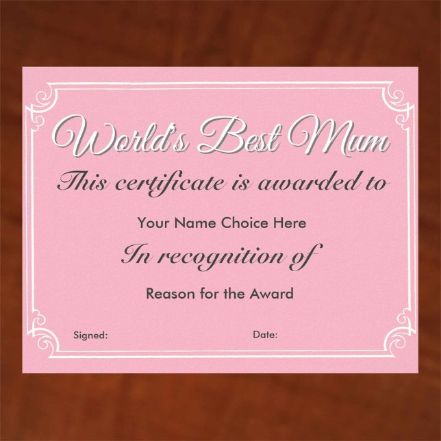 World's Best Mum Poster (Creator Uploaded)