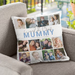 Worlds Best Mummy | Photo Collage Throw Pillow<br><div class="desc">Are you searching for the perfect Mother's Day gift? Look no further than this unique 12-photo collage pillow! Show your love and appreciation for the special mothers, mommy, mothers, mamas, mums, mummy, and step or bonus parents in your life. Customize the pillow with a template that reads "World's Best Mummy"...</div>