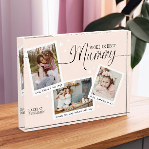 World's Best Mummy Script Snapshot Mother's Day Photo Block