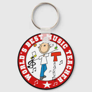 World's Best Music Teacher Keychain