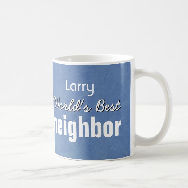 World's Best NEIGHBOR BLUE and WHITE V03 Coffee Mug (Right)
