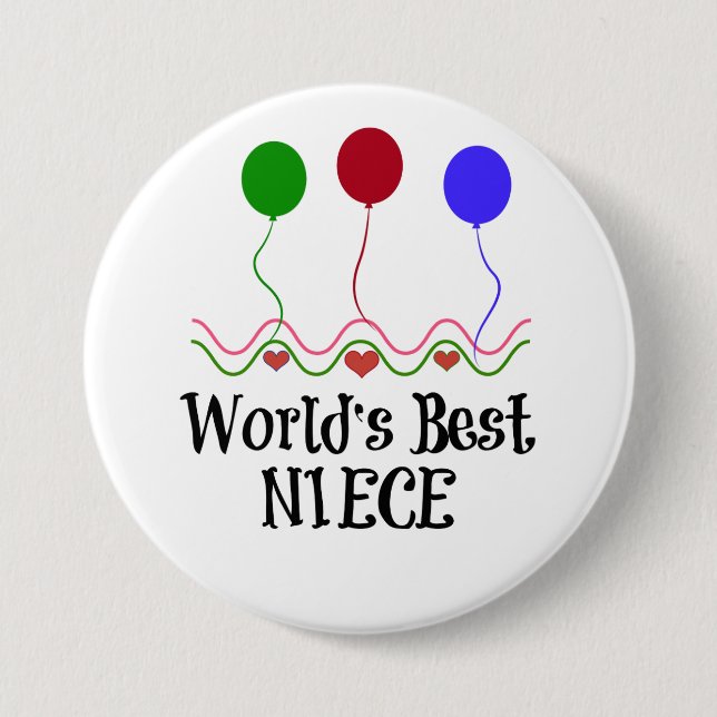World's Best Niece 3 Inch Round Button (Front)