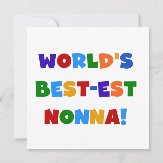 World's Best Nonna Bright Colours T-shirts and Gif (Front)