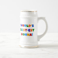 World's Best Nonna Bright Colours T-shirts and Gif