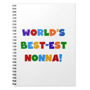 World's Best Nonna Bright Colours T-shirts and Gif Notebook
