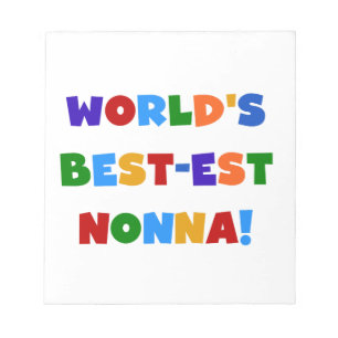 World's Best Nonna Bright Colours T-shirts and Gif Notepad