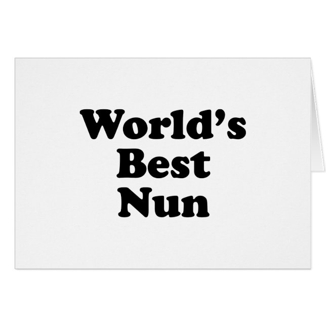 World's Best Nun (Front Horizontal)