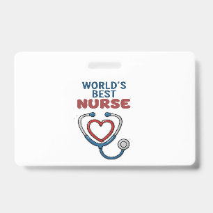 World's Best Nurse Appreciation Gift Cute Stetho Badge