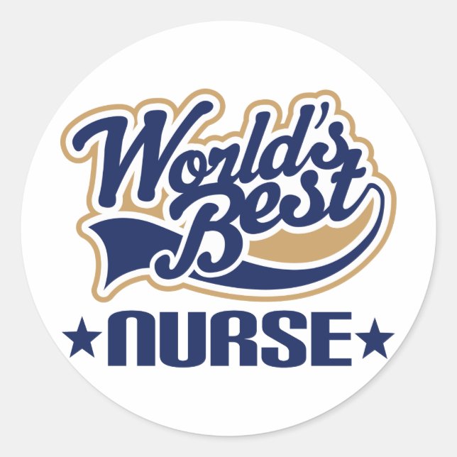 Worlds Best Nurse Classic Round Sticker (Front)